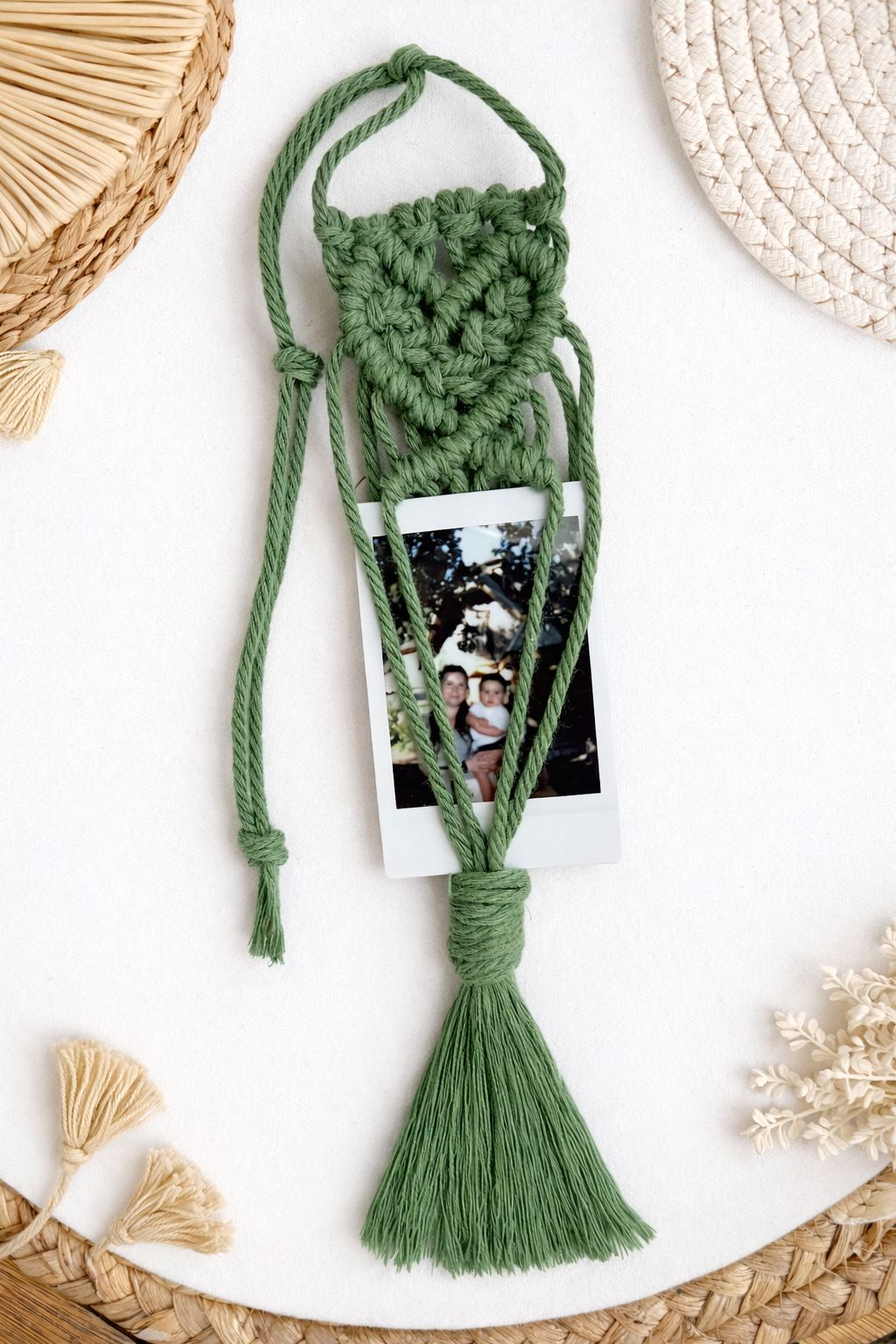 Macramé Porta Polaroid