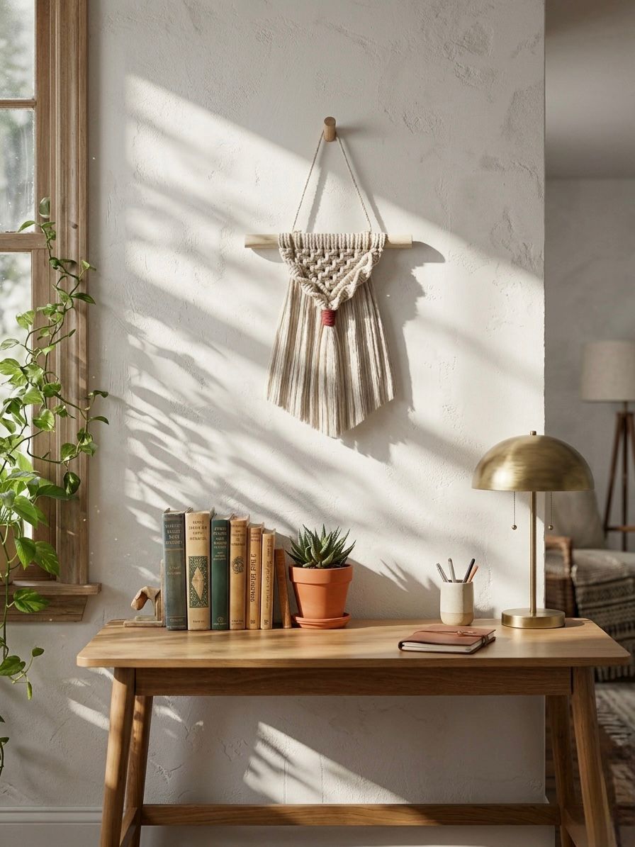 Tapiz decorativo de macramé